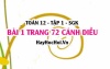 Bài 1 trang 72 Toán 12 tập 1 Cánh Diều
